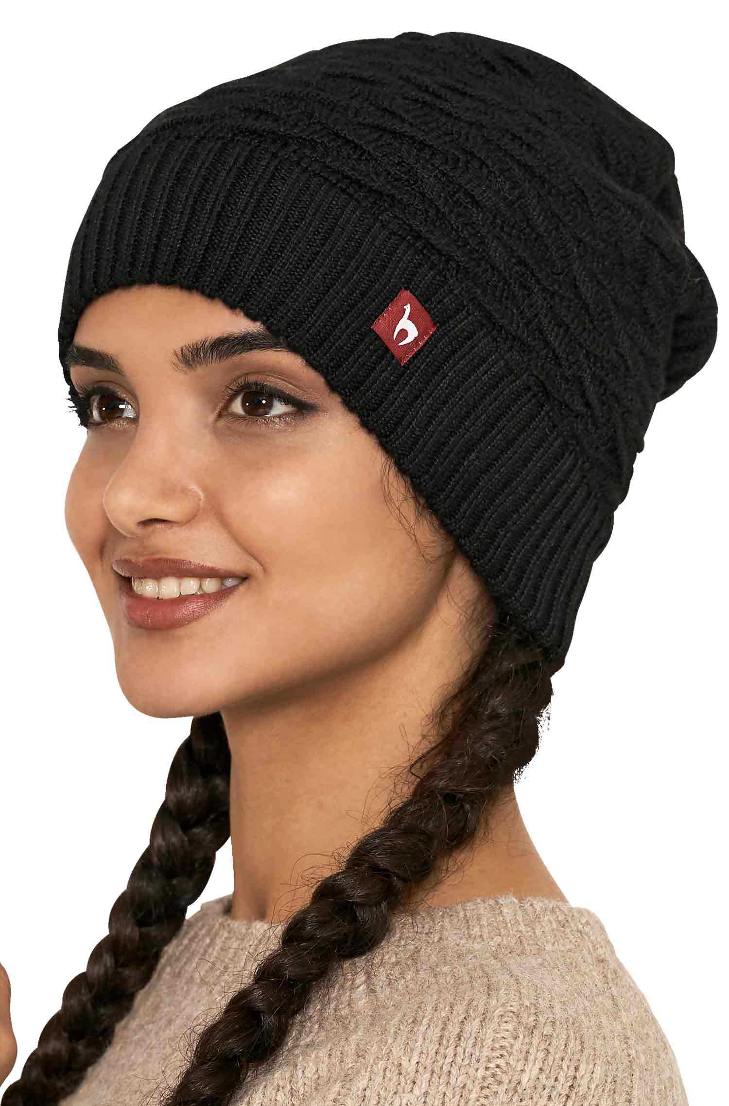 Alpaka Basken Mütze BIESEN aus 100% Baby Alpaka - Tolle Oversize-Mütze