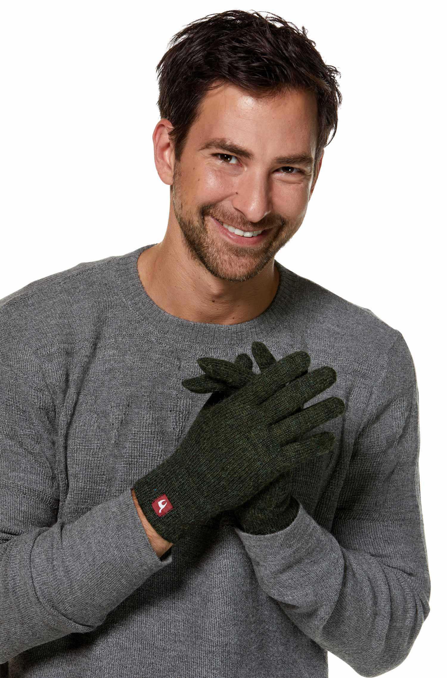Alpaka Fingerhandschuhe UNI aus 100% Baby-Alpakawolle