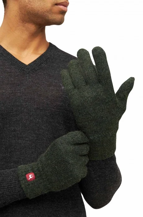 Gefütterte Alpaka-Fingerhandschuhe UNI aus 100% Alpakawolle